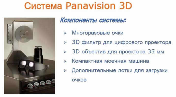 Компоненты системы Panavision 3D
