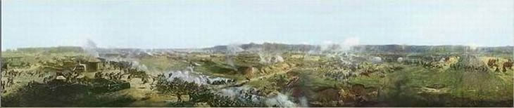 Фрагмент панорамы Ф.Рубо «Бородинская битва»