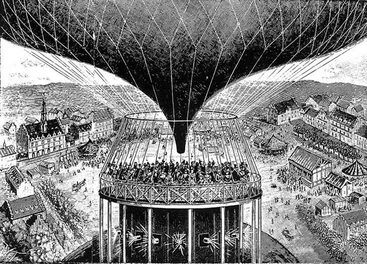 Внутренний вид павильона «Синеорамы» во время  демонстрации фильма
